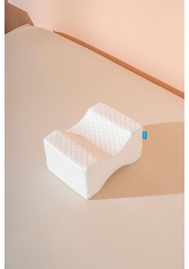 Visco H Model Diz Arası Ortopedik Yastık Bacak Arası Yastık Visco Yastık 25 19 14cm Beyaz