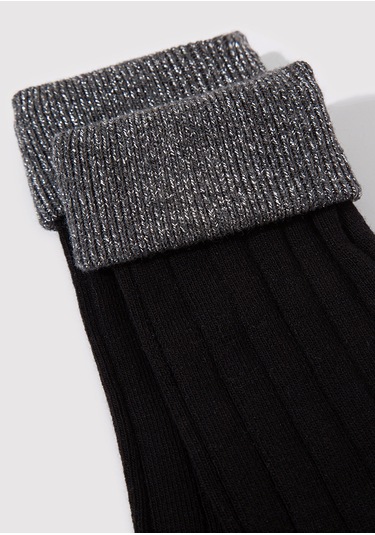 Mavi - Siyah Soket Çorap 1910958-900 Siyah