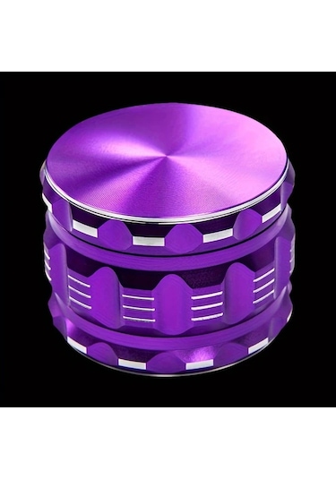 Elmpaly Mor 63mm 4 Katmanlı Alüminyum Metal Öğütücü - Dayanıklı Taşınabilir