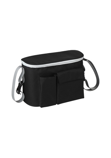 Maiyame Sulama Dayanıklı Isı Yalıtımlı Bebek Arabası Çantası - Çok Fonksiyonlu Anne Çantası, İç Bölmeli, Taşınabilir Askılı, Siyah Büyük Kapasite Siyah