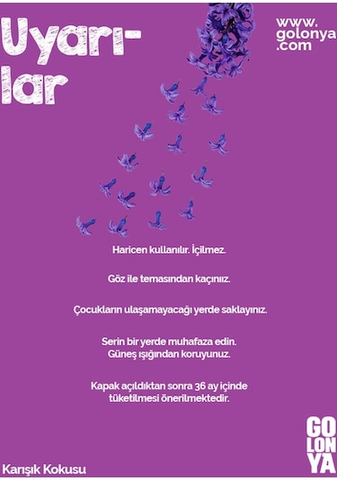 Golonya Karışım Kokulu Cam Şişe Kolonya 250 ML