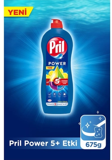 Pril Elde Yıkama Sıvı Bulaşık Deterjanı, Limon Kokulu 4 x 675 G