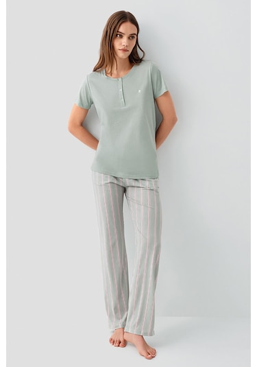 Pierre Cardin Kadın Yeşil Pijama Takım Pc9173-s-v1 Yeşil