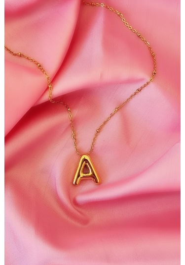 A Harfi Kadın Çelik Kolye