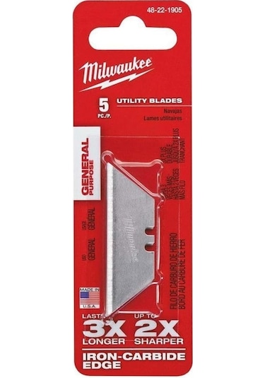 Milwaukee Fastback Maket Bıçağı Yedekli Yeni 5 Adet Yedek Bıçak
