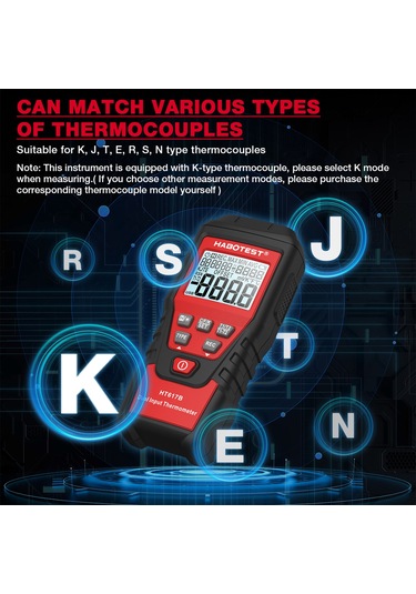 Springsun Habotest Ht617b Taşınabilir 2k Dijital Termometre - Yüksek Fırın & Sıvı Hidrojen