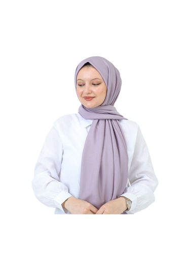 Şal Zarif Başörtüsü Eşarp Tesettür Giyim Uzun Abiyelik Lila