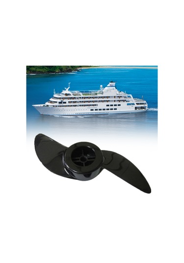 Springsun 2 Bladesli Elektrikli Gemi İçin Spiral Perde, Plastik Vites, Siyah Rengi, 50g Ağırlık