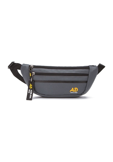 Unisex Çapraz Askılı Telefon Bölmeli Bel Ve Omuz Çantası Gri