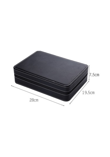 Yue Store Aynalı 10 Bölmeli Saat Saklama Kutusu - Siyah