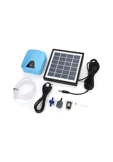 Sones Ap003 Ac/dc Çift Amaçlı Akvaryum Oksijen Pompası Açık Hava Güneş Enerjili Oksijen Pompası Balık Tutma İçin Yeşil