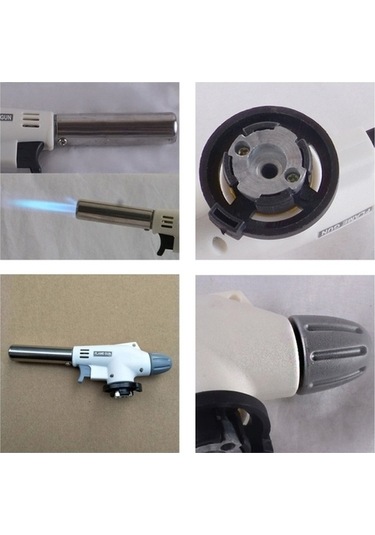 Wondernest Gaz Meşalesi Alev Tabancası Blowtorch Pişirme Lehimleme Bütan Brülör Otomatik Ateşleme Çakmak Kaynak Isıtma Aracı Çok Renkli