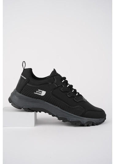 Muggo Kuzey Unisex Garantili Trekking Outdoor Sneaker Ayakkabı Sıyah - Sıyah Siyah
