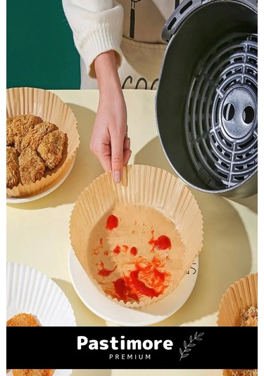 Premium Bpa İçermez Tüm Modeller İle Uyumlu Airfryer Hava Fritözü Yağsız Pişirme Kağıdı 50 Adet