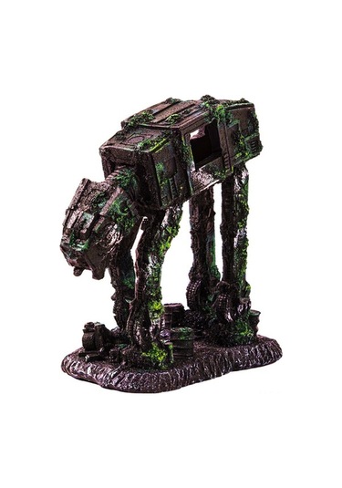 Pazly Çok Renkli Reçine Robot Köpek Ve Kale Dekoru - 14x12x7cm Akvaryum Zenginliği Çok Renkli