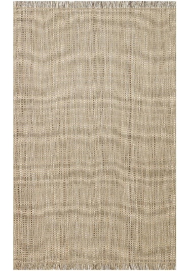 Doha Dh 01 Beıge Jüt Ve Polyester İle Üretilen Çift Taraflı Modern Kilim