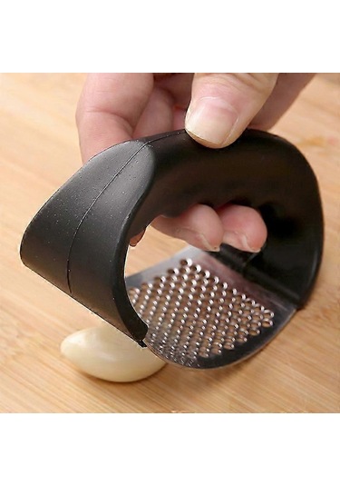 Paslanmaz Çelik Sarımsak Presi Manuel Kırıcı Zencefil Salıncak Mutfak Aleti Bda Siyah