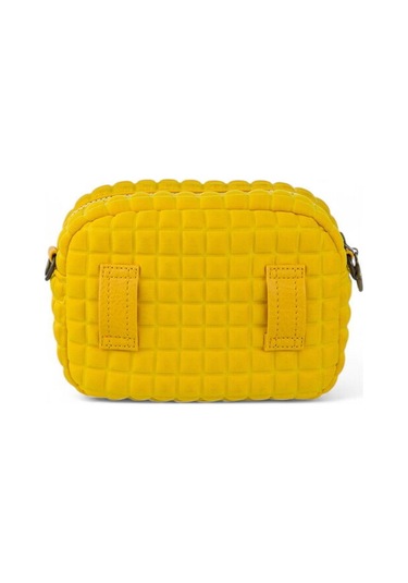 Bilik Deri Scuba Hardal Kadın Çapraz Askılı Çanta Ball Hardal