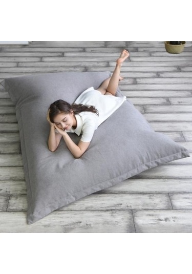 Novahub Yıkanabilir Düz Renk Fasulye Torbası Kapak 100x140 Cm Kanepe Slipcover Oturma Odası Dekor Kahve Kahve