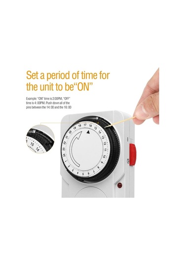 Honeybeeshop Beyaz 24 Saat Mekanik Zamanlayici Akvaryum Hidroponik Evcil Hayvanlar Ev Mutfak 230v 3680w