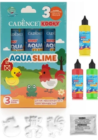 Kooky Aquaslime Çiftlik Hayvanları Seti 3 Renk 90ml