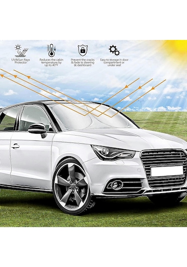 Araba Güneşliği Kılıfı Katlanabilir Araba Ön Camı Güneşliği Ön Cam Güneşliği Koruyucu Uv Işınlarını Engeller Newway