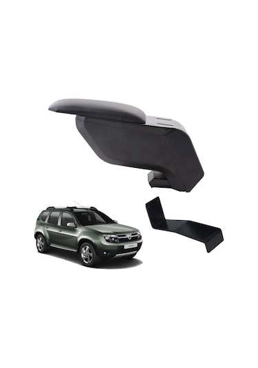 Dacia Duster 2013 Delmesiz Çelik Ayaklı Siyah Kolçak Kol Dayama