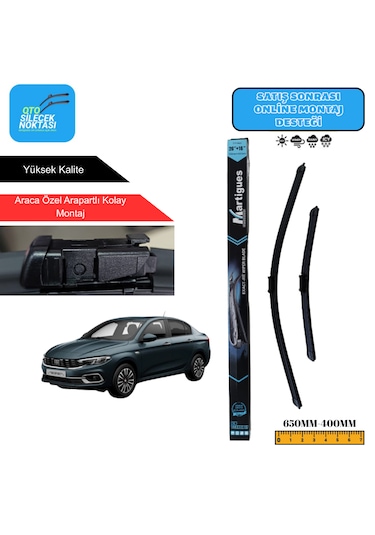 Fıat Egea Sedan 2015 Araca Özel Uyumlu Ön Cam Silecek Takımı 650mm-400mm