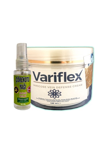Variflex Varicose Vein Defense Cream 100 Ml Varis Giderici Krem + 30 Ml Çörek Otu Ağrı Dindirici Yağ