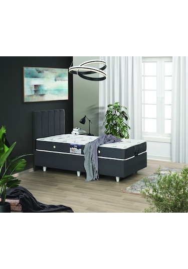 Nero Tek Kişilik Baza Comfort Yatak Modelli Başlık %100 Çelik+ Mdf 100 x 200