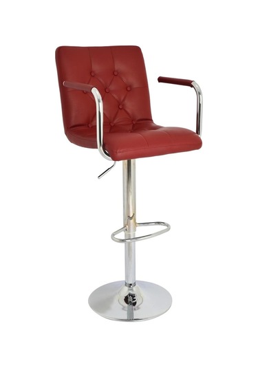 Bürocci Helen Bar Sandalyesi-Bordo-9519Q0102 Çok Renkli