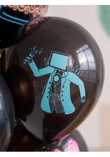 Riota Skibidi Şebboyu Hava Balonları 30 Cm 15 Adet 210945341 Siyah