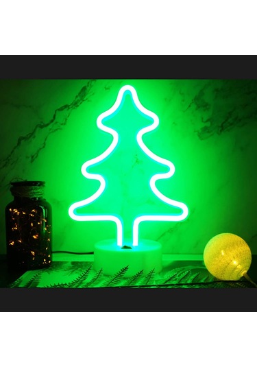 Noel Ağacı Neon Işıkları Led Neon Işıkları Noel Dekorasyonu Usb/pil İle Çalışan Noel Ağacı Aydınlatması Masa Noel Ağacı İçin Noel Süslemeleri