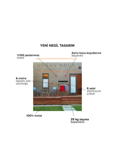 Kurutmalık Çamaşır Askısı - Duvara Monte Çamaşırlık - Patentli Tasarım Cappuccino-100cm Cappuccino