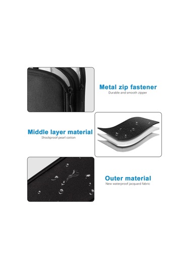 Geniş Kapasite Organizer Organiser Kablo Ssd Telefon Elektronik Düzenleyici Çanta Su Geçirmez Siyah