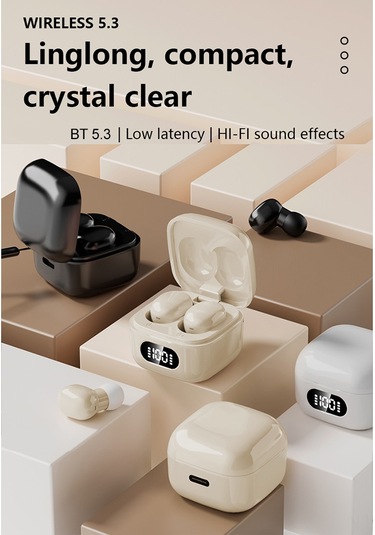 Singree Kablosuz Görünmez Kulaklık - Bt 5.3, 8 Saat Çalışma, Gürültü Önleme, Uyku Ve İş İçin Hafif Tasarım