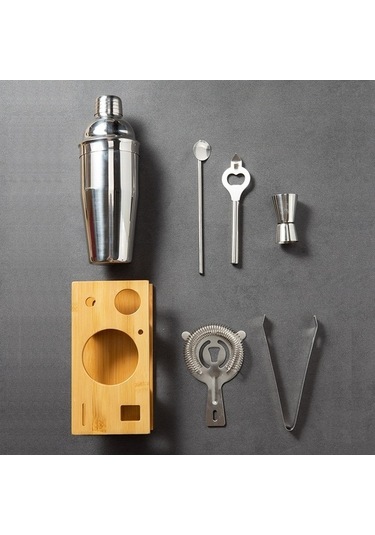 Dancemonkey By-7 7'si 1 Arada Paslanmaz Çelik Barmen Seti Bar 550ml İle Mükemmel İçki Keyfi