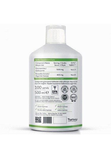 Biomet S1 Glukozamin Bitkisel Sivi 500 Ml