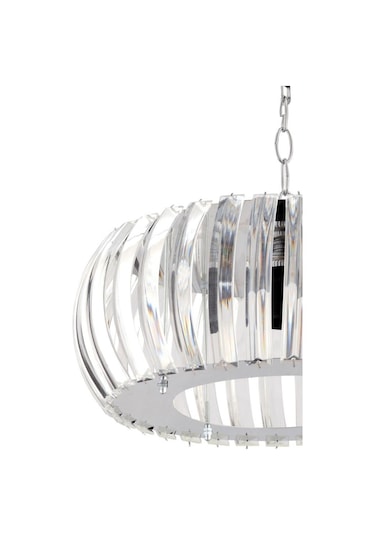 İstanbul Avize Venüs Sarkıt Gümüş 22 Cm Tesisatlı Kristal Taşlı Avize Gümüş