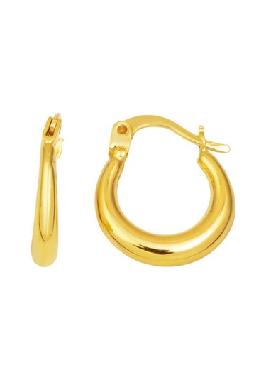 Bilezikci Hilal Halka Altın Küpe Sarı Altın