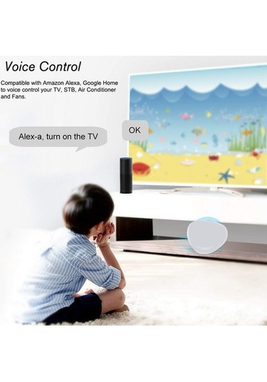 Tongxida Tuya Wifi Akıllı Sesli Ir Kumanda - Ev Aletlerini Uzakdan Kontrol Et, Google Home/alexa Desteği, Beyaz Lq-y08