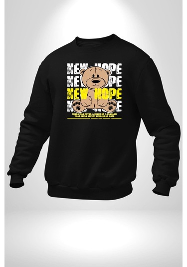 Yeni Umut Unisex Siyah Sweatshirt Siyah