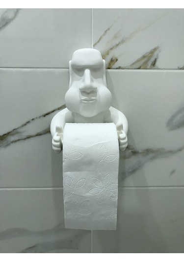 Moai Tuvalet Kağıt Standı Beyaz