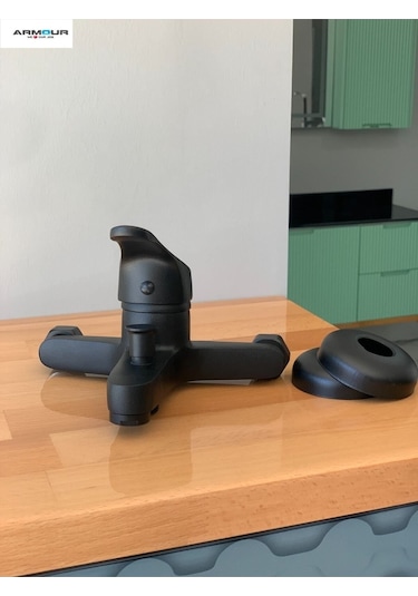 Armour Armatür Banyo Batarya Seti 2'li Siyah Siyah