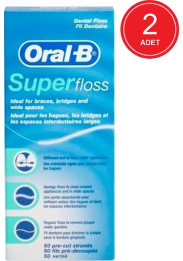 Oral-B Super Floss Diş İpi 50'li x 2 Paket