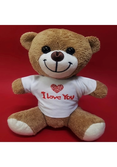 I Love You Tişörtlü Ayı Çok Renkli