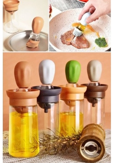 Silikon Hazneli Fırçalı Yağdanlık Çok Renkli