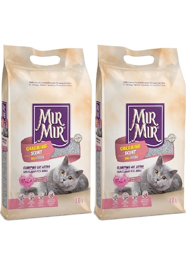 Mır Mır Bebek Pudrası Kokulu Bentonit Kedi Kumu 2 x 10 L