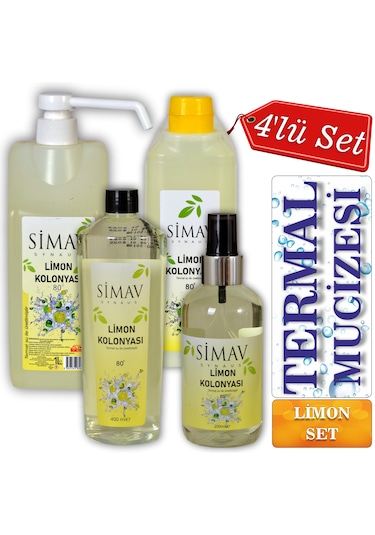Simav Synaus Termal Sulu Limon Kolonyası Seti 4'lü