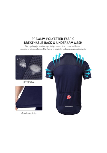 Arsuxeo Erkekler Kısa Kollu Hızlı Kuru Bisiklet T-shirt Koşu Xl Yeşil